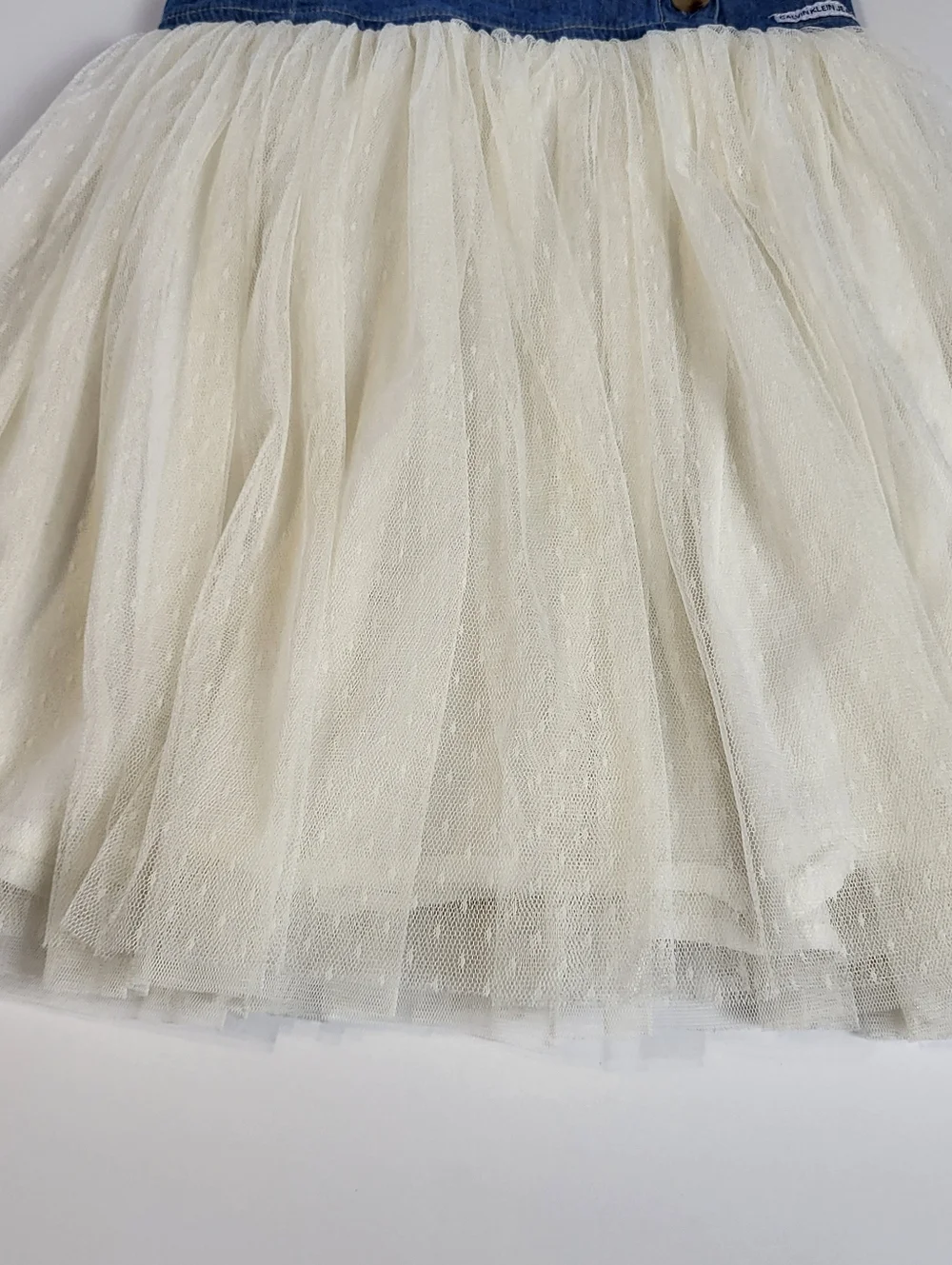 Calvin Klein Girl's Denim and Tulle Tutu‎ Dress Girly Bohemian Size 7